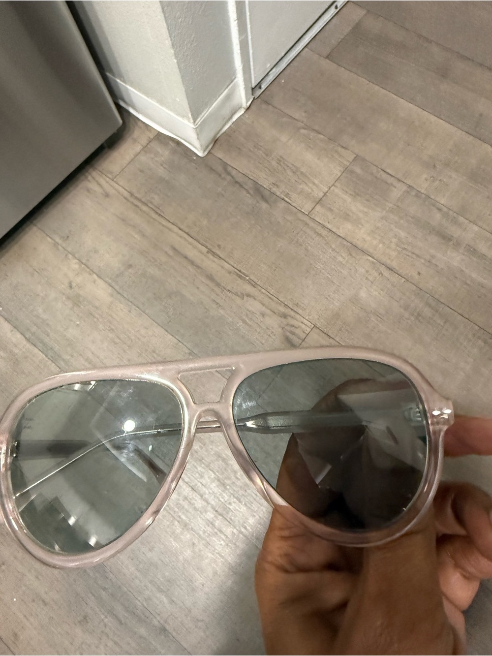 Isabel Marant Pink Clear Aviator Sunglasses